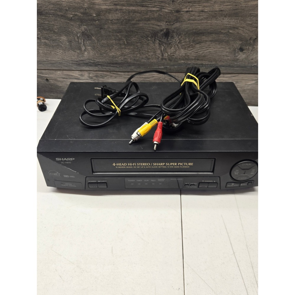 Sharp VC-H810 4-Head Hi-Fi Stereo VCR VHS Player Sharp Super Picture Black